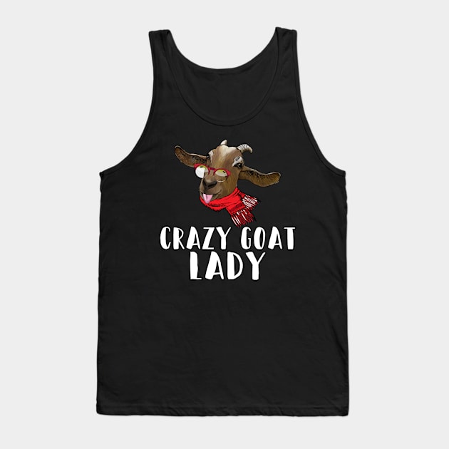 crazy goat lady t-shirt Tank Top by mdshalam